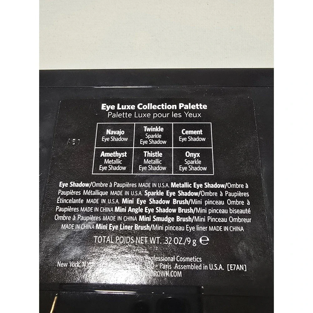 Bobbi Brown Bobbi Eye Luxe Navajo,twinkle, Cement Amethyst Thistle Onxy RARE/NEW